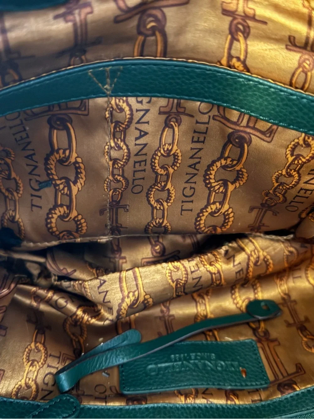 Tignanello Green Suede Hobo Bag